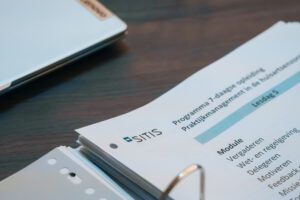 Een Sitis map die wordt gebruikt bij de opleiding Praktijkmanagement in de Huisartsenzorg.